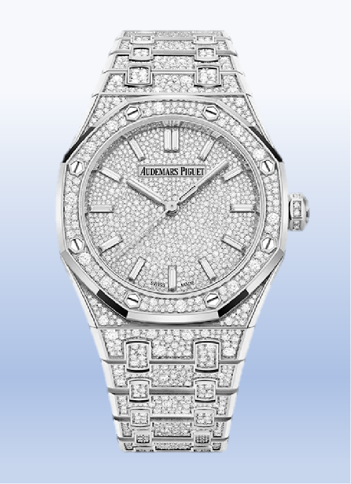 Audemars Piguet Royal Oak 18k White Gold Set with Diamonds 34mm